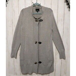 Cynthia Rowley Women's Gray Wool Blend Long Sleeve Cardigan Sweater Size 1X